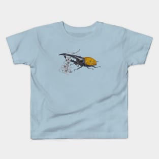 Dynastes hercules Beetle and Snapdragon pods Kids T-Shirt